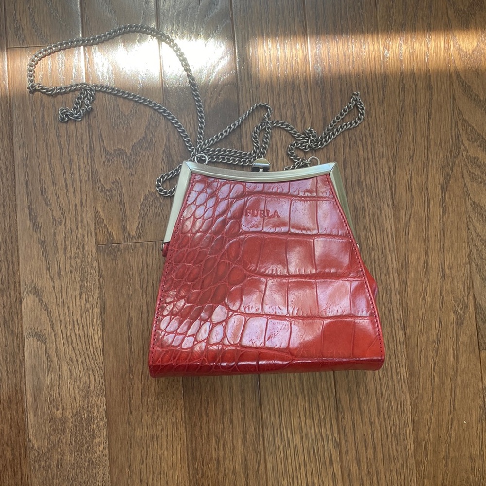 Furla Embossed Evening Bag